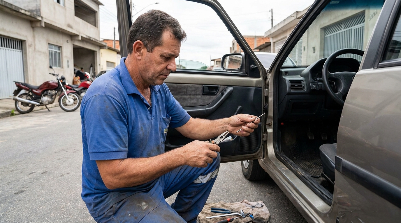 Serviço de Extração de Chave Quebrada no Guanandi, Campo Grande‑MS